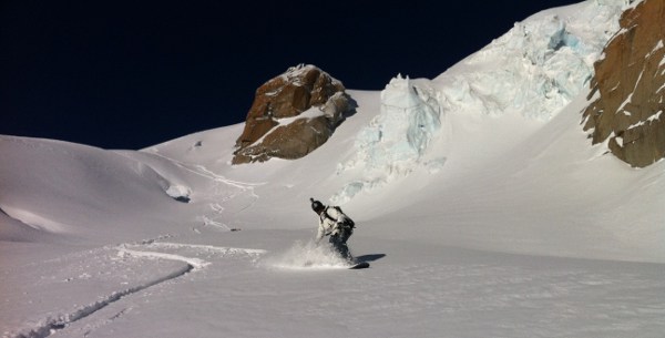 freeride snowboarding aiguille du midi vallée blanche